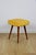 Vintage Square Yellow-Gold Stool from PRL, 1970s For Sale - Image 3 of 7