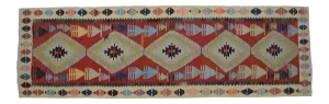 Vintage Turkish Runner Rug Handmade Kilim Hallway Decor, Kitchen Decor, Bedside Rug - 2′9″ × 8′11″