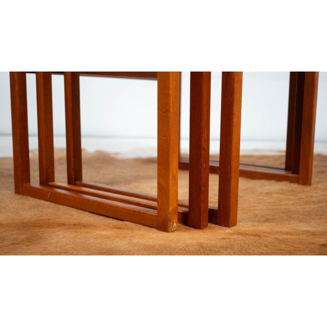 1970s Danish Modern BRDR Furbo Teak Nesting Tables - Set of 3 For Sale - Image 9 of 18