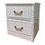 Mid-Century Modern Mid 20th Century Pair of Palm Beach Faux Bamboo White Nightstands With Woven Drawer Fronts & Brass Hardware For Sale - Image 3 of 8