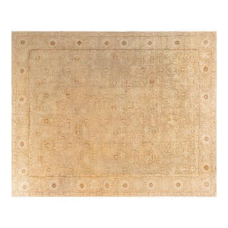 Antique Indian Amritsar Botanic Handmade Wool Rug For Sale