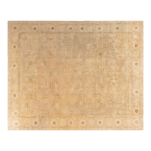 Antique Indian Amritsar Botanic Handmade Wool Rug