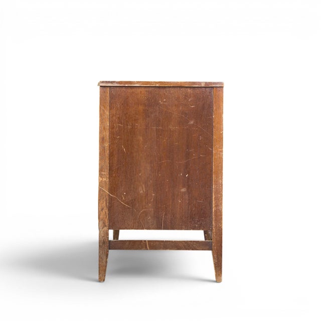Mid 20th Century Broyhill Brasilia Mid Century Walnut and Brass Offset Credenza and Hutch For Sale - Image 5 of 13