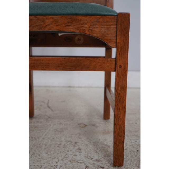 Set of 4 Stickley Mission Oak Dining Room Chairs For Sale - Image 13 of 18