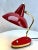 Metal Vintage Red Adjustable Table Lamp, 1950s For Sale - Image 7 of 12