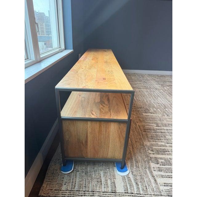 Industrial West Elm Industrial Media Console For Sale - Image 3 of 5