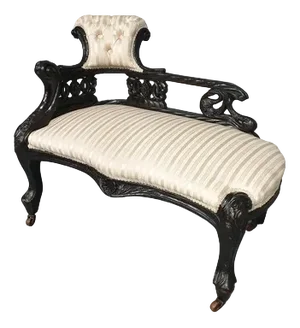 Ebonised Miniature Chaise Lounge