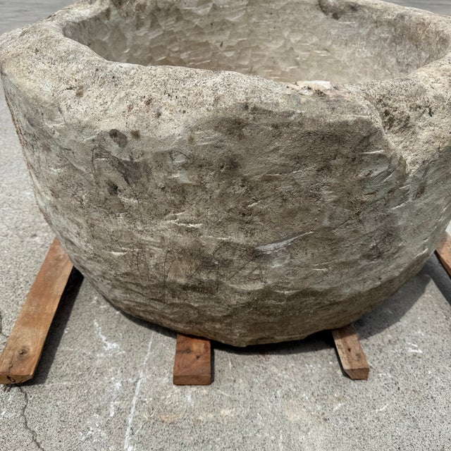 Early 20th Century Antique Limestone Trough 51626c 31"d For Sale - Image 5 of 6