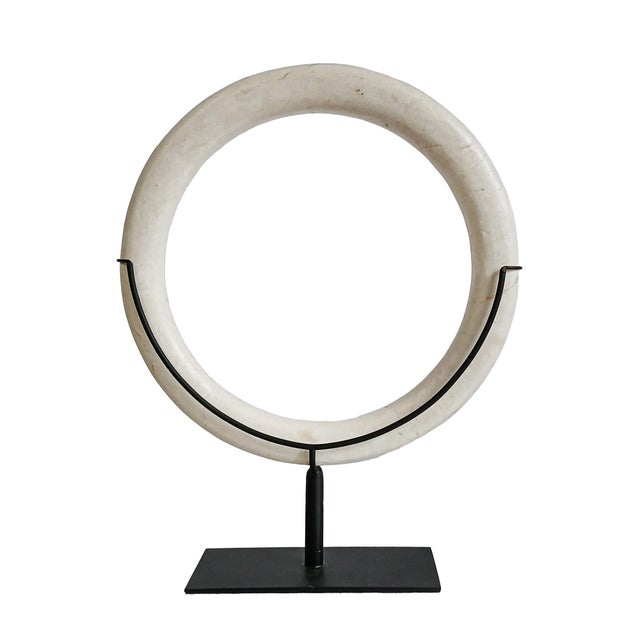 Marble Ring Sculpture on Stand, For Sale In New York - Image 6 of 14