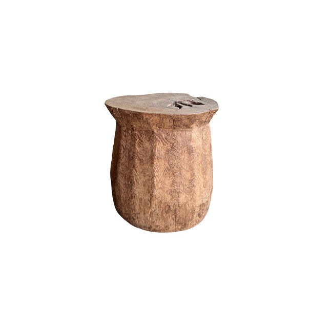 1970s 1970s Aged Javanese Teak Wood Side Table – Sculptural Organic Pedestal For Sale - Image 5 of 10