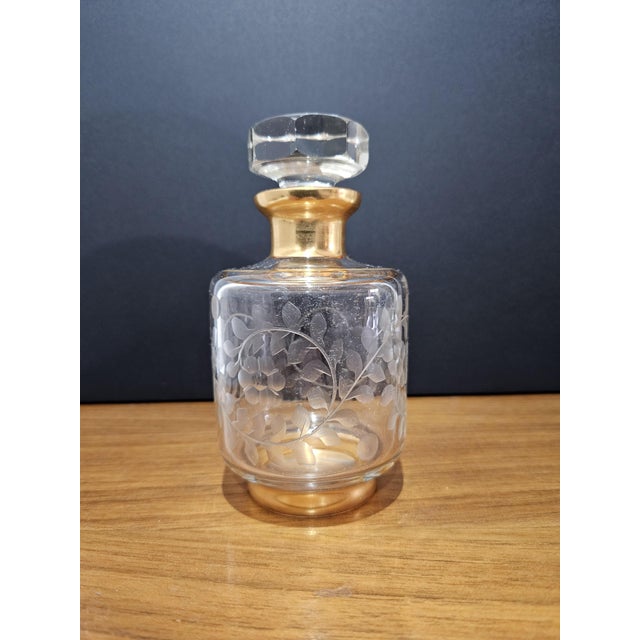 Gold French Crystal Bottle from Baccarat, 1890s For Sale - Image 8 of 9