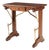 Italian Rustic Console Table With Brass Supports and Drawer For Sale