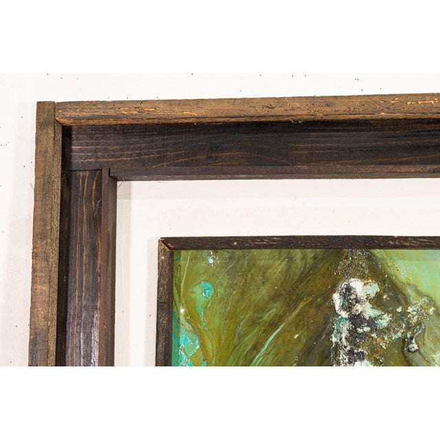 Pair of Modernist Impasto Encaustic Abstract Oil Paintings Signed J. Lehr 1970s For Sale - Image 4 of 16