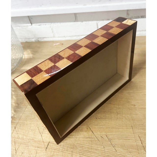 Contemporary “Ercolano” Wood and Faux Suede Jewelry Tray/Box For Sale - Image 3 of 5