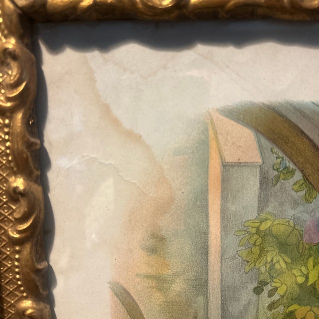 19th C. Hallen & Weiner Chromolithograph “Elopement” Framed For Sale - Image 4 of 6