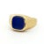 1980s 1980s 14k Yellow Gold Solitaire Lapis Ring, Size 6.25 For Sale - Image 5 of 10