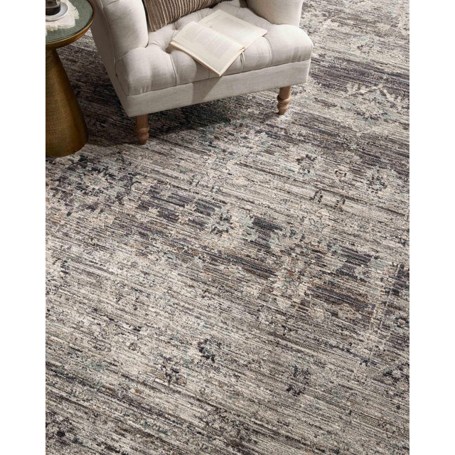 Gray Jean Stoffer x Loloi Katherine Graphite / Jade 2'-7" x 12'-0" Runner Rug For Sale - Image 8 of 10