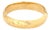 Mid 20th Century 14K Yellow Gold Circle Floral Bangle Bracelet For Sale