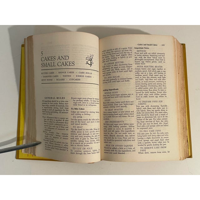 The Settlement Cook Book - Gold and Red Kitchen Vintage Decor For Sale - Image 9 of 10