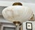 Traditional 1970s French Directoire Style Alabaster Flushmount Ceiling Light For Sale - Image 3 of 16