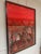 Textile Manner of Peter Coviello, Large Red Abstract, Oil Painting For Sale - Image 7 of 14