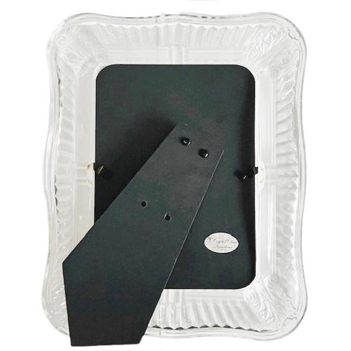 Glass Vintage Art Nouveau Glass Picture Frame in Crystal, 1980s For Sale - Image 7 of 9