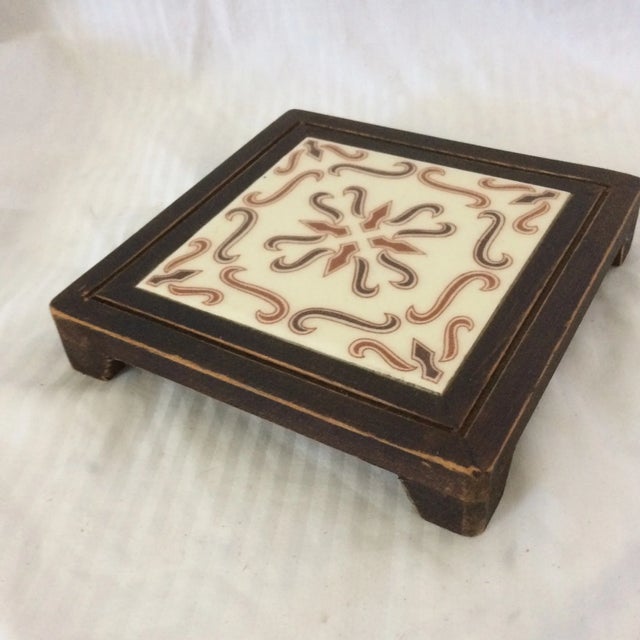 1970's Arts and Crafts Brown Mexican Tile Trivets 2 Chairish