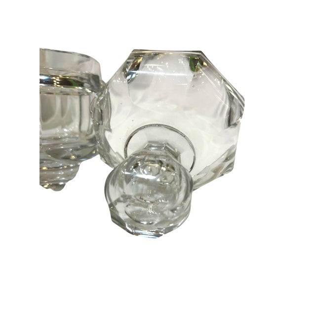 Vintage Cut Crystal Covered Jar For Sale - Image 4 of 4