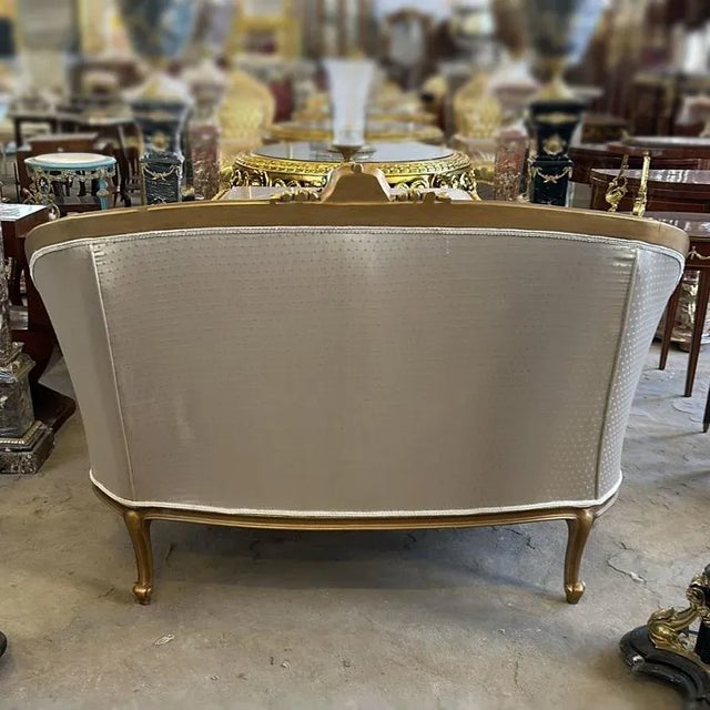 French French Style Antique White Sofa For Sale - Image 3 of 3