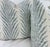 Transitional Schumacher “Creeping Fern” in Slumber Blue 22” Pillows-A Pair For Sale - Image 3 of 3