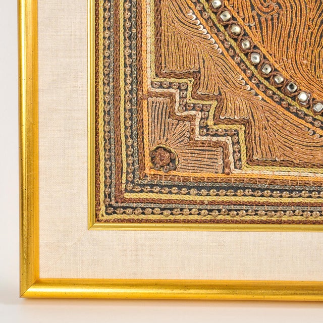 Burmese Kalaga Elephant Tapestry Professionally Framed For Sale - Image 15 of 18