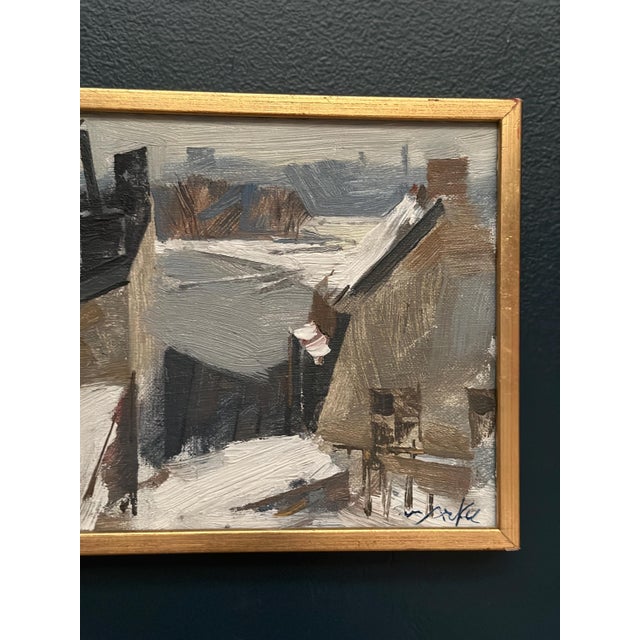 Adrian Van Arkel, Rooftops, 1960s, Oil on Canvas, Framed For Sale - Image 4 of 13
