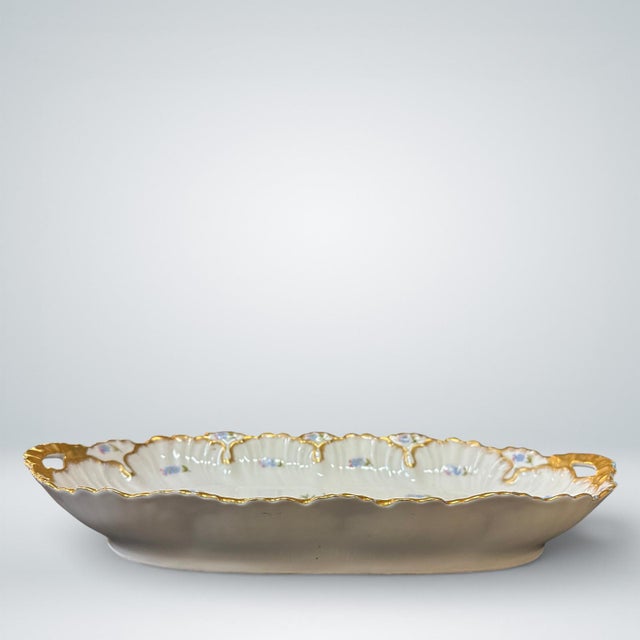 French French Porcelain Serving Platter, Higgins & Seiter (Retailer), 16", Ca 1900 For Sale - Image 3 of 12