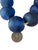 African Vintage African Jumbo Glass Dark Blue Trading Beads Necklace One String For Sale - Image 3 of 11