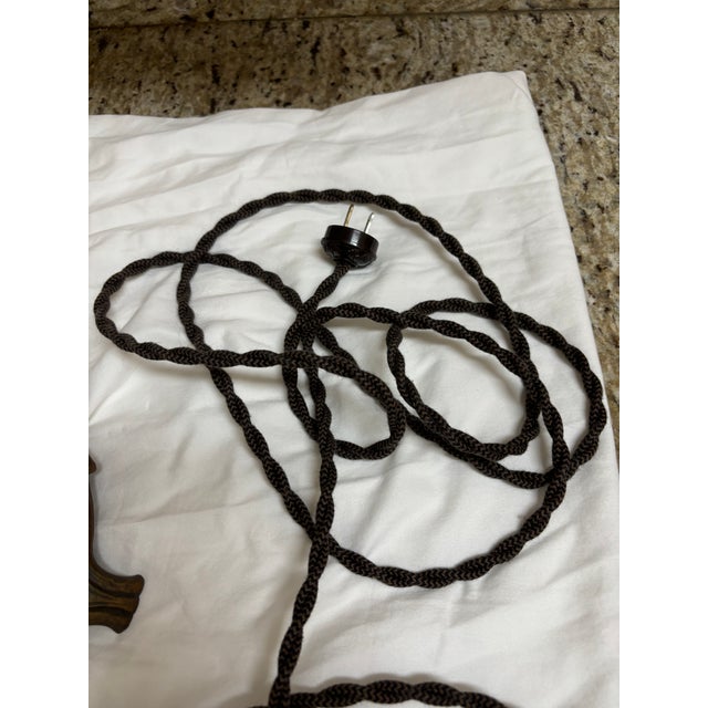 Brown Early 20th Century Art Nouveau Mermaid Lamp With Conch Shell Lamp For Sale - Image 8 of 10