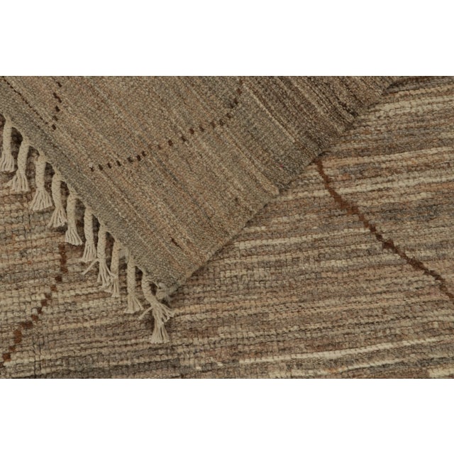 Textile Rug & Kilim’s Modern Rug with Beige-brown Geometric Patterns - 6x8 For Sale - Image 7 of 7