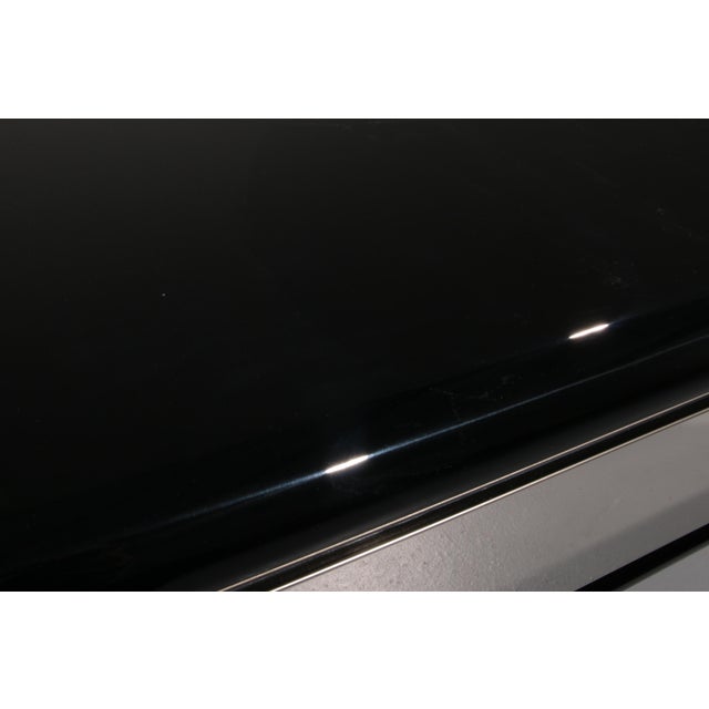 Black Square Black Coffee Table with Mirrored Glass, 1970 For Sale - Image 8 of 10