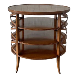 Dessin Fournir Traversa Oval Tiered Side Table by Erika Brunson