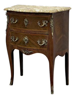 Louis XV Commode in Oak with Marble Top