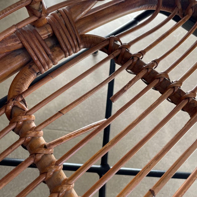 Mid-Century Rattan Lounge Chairs, 1950s, Set of 5 For Sale - Image 10 of 15