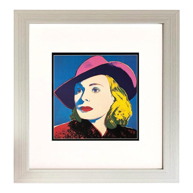 1983 Andy Warhol Pop Art Ingrid Bergman With Hat 1 Framed For Sale