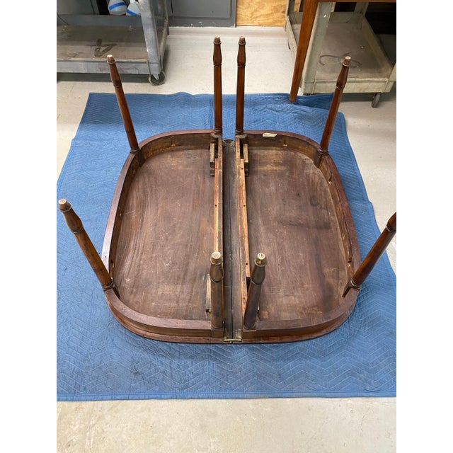 Mid 19th Century 19th Century Mahogany Dining Table with Leaves with Brass Clips For Sale - Image 5 of 13