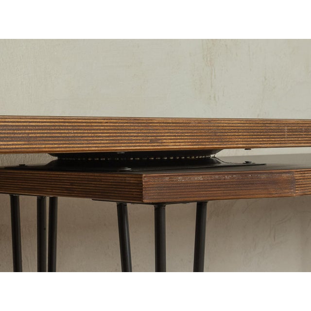Black Vintage Extendable Upcycled Desk, 1960s For Sale - Image 8 of 9