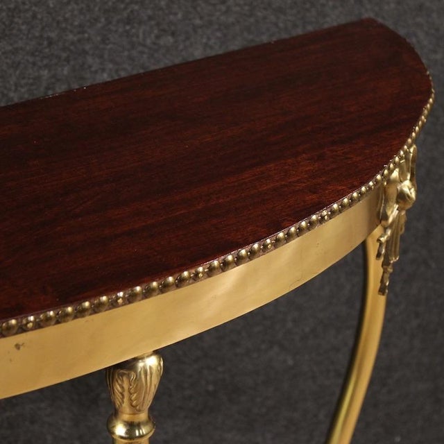 20th Century Italian Gilded Brass Console Table, 1950s For Sale - Image 6 of 13