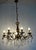 Brown French Brass Crystal Eight-Light Chandelier, 1950s For Sale - Image 8 of 12