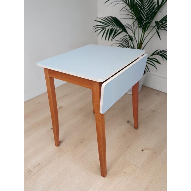 Mid-Century Formica Drop Leaf Dining Table, 1960 For Sale - Image 4 of 17