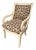 Tessellated Bone Armchair Reupholstered in Cheetah Print Scalamandre Fabric For Sale