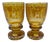 Chalices in Hand-Cut Amber Crystal by Moosbauer Nördlingen, 1950s, Set of 2 For Sale