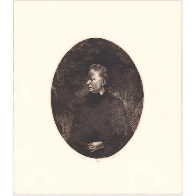 1975 William Patterson Honoré Daumier Portrait Etching For Sale - Image 4 of 4