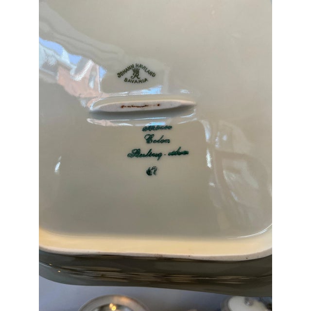 1940s Johann Haviland Bavaria Sterling Rimmed Dishes - 132 Pieces For Sale - Image 4 of 12